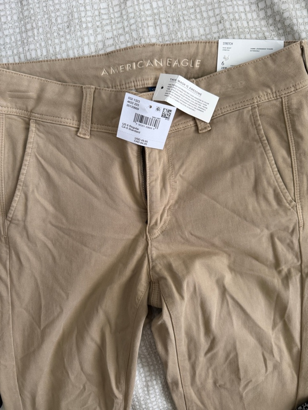 American Eagle Outfitters womens Chino Pants - Beige Tan